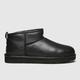 UGG classic ultra mini leather boots in black