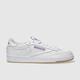 Reebok club c 85 trainers in white & navy