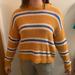 American Eagle Outfitters Tops | American Eagle Striped Sweater | Color: Blue/Yellow | Size: M