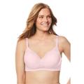 Plus Size Women's Stay-Cool Wireless T-Shirt Bra by Comfort Choice in Shell Pink (Size 40 G)