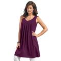 Plus Size Women's Swing Ultimate Tunic Tank by Roaman's in Dark Berry (Size 2X) Top