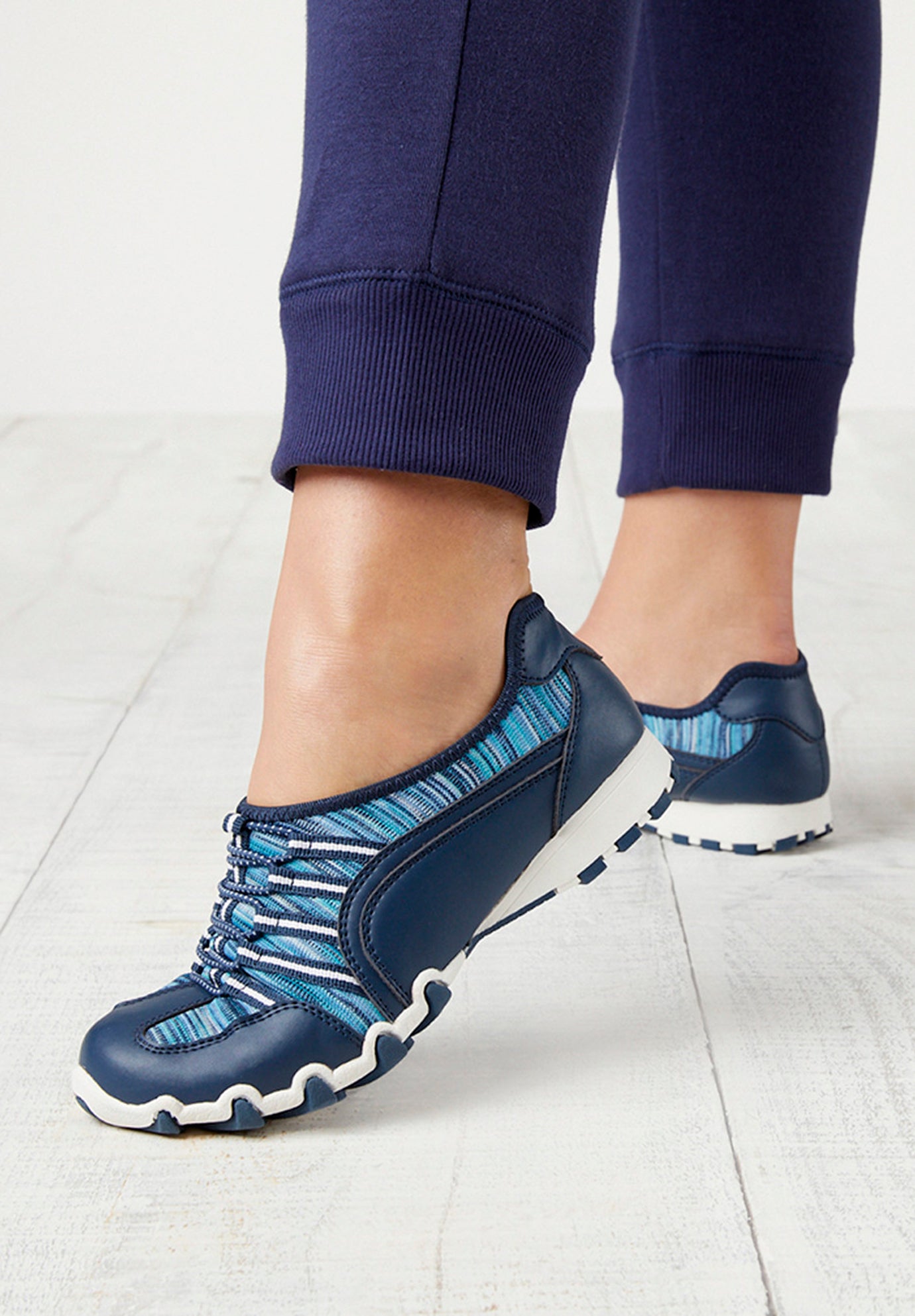 Extra Wide Width Women's CV Sport Tory Slip On Sneaker by Comfortview in Blue (Size 13 WW)