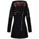 LOPILY Ladies Pea Coat Teddy Fur Lining Warm Insulated Teddy Bear Jacket Front Side Zipper Suede Leather Woolen Coats Trench Coats Jumper（Black，10 UK/L CN）