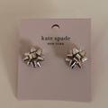 Kate Spade Jewelry | Kate Spade Gift Bow Earrings | Color: Pink/Silver | Size: Os