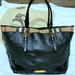 Burberry Bags | Burberry Leather Tote Shoulder/Hand Bag | Color: Black/Cream | Size: Os