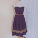 Anthropologie Dresses | Girls Of Savoy Aubergine Sky Strapless Dress | Color: Gold/Purple | Size: 2