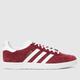 adidas gazelle trainers in burgundy