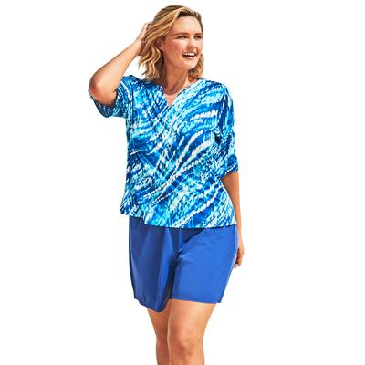 Plus Size Women's Three-Quarter Sleeve Swim Tee by...