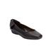 Wide Width Women's The Delia Flat by Comfortview in Black (Size 7 1/2 W)