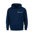 Men's Big & Tall Champion Embroidered Logo Fleece Hoodie by Champion in Navy (Size 3XL)