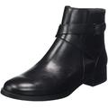 Clarks Hamble Buckle Leather Boots, Black, 4 UK