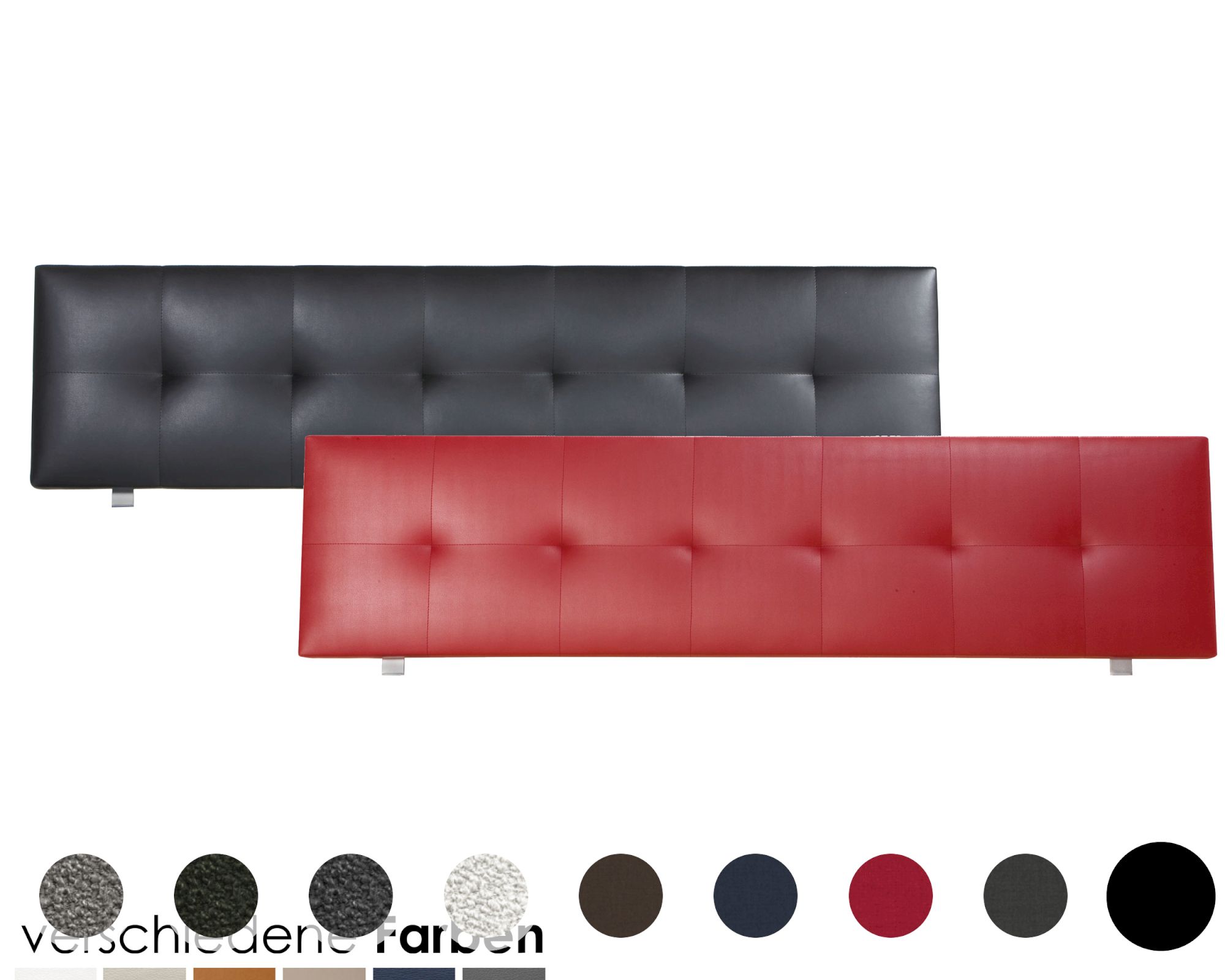Hasena Top-Line Kopfteil Ronna 200 cm / PK4 Echtleder 516 notte Image