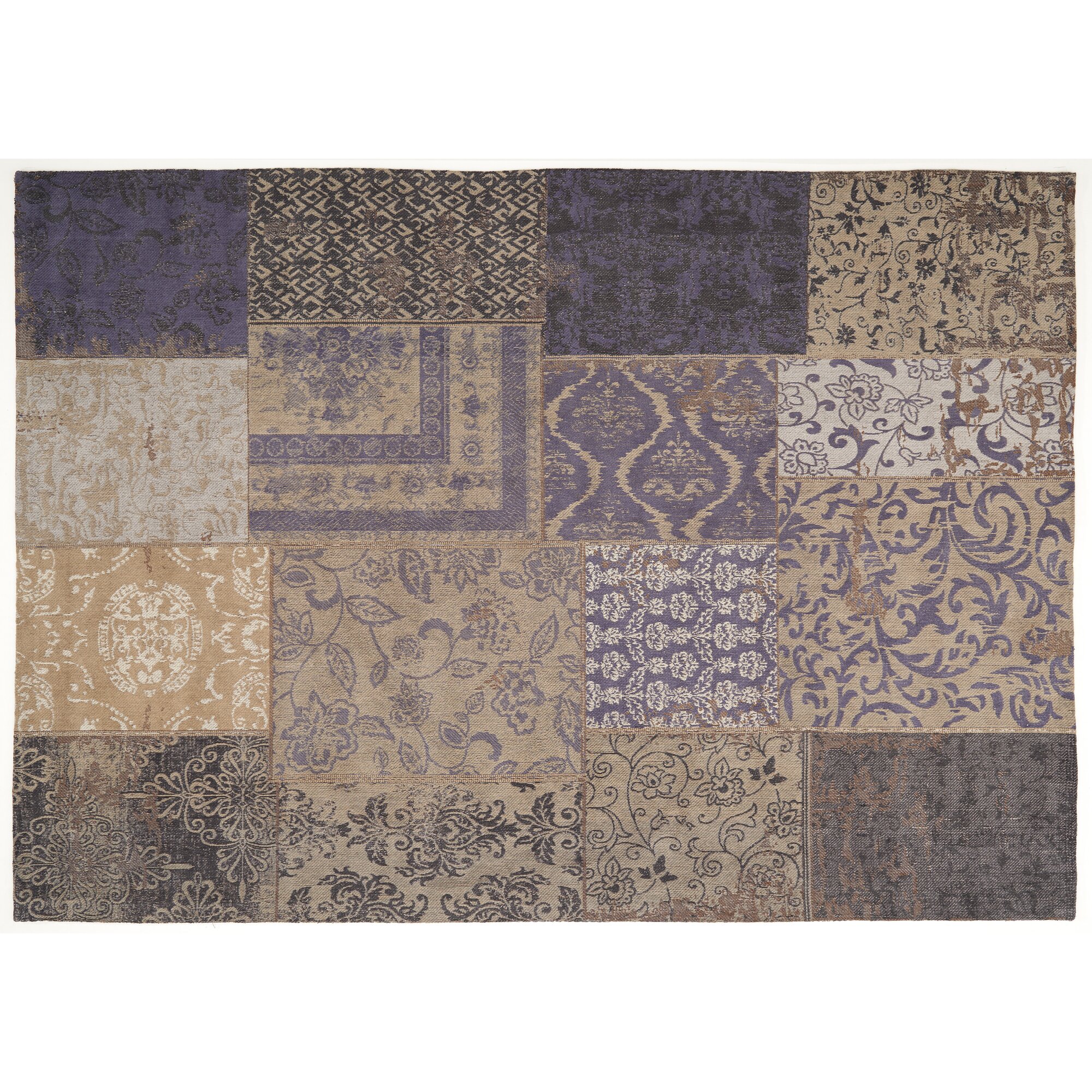 die Faktorei »Patchwork« Vintage Teppich dark blue 170x240cm