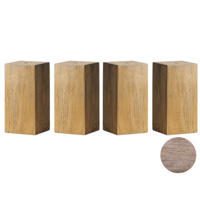 Hasena Oak-Vintage Füsse Ivio 4er-Set / 10 cm / Eiche bianco, gebürstet, geölt Image