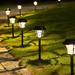 gigalumi Low Voltage Solar Powered Integrated LED Pathway Light Pack Plastic in Black | 16 H x 12 W x 8 D in | Wayfair P-L-ZY-W2