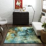 White 24 x 0.41 in Area Rug - Mohawk Home kids Glaicer Abstract Tufted Polyester Blue/Green Area Rug Polyester | 24 W x 0.41 D in | Wayfair