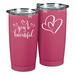 Dicksons Inc You're So Beautiful 20 oz Double Wall Stainless Steel Travel Tumbler Stainless Steel in Gray/Pink | 3.63 H x 3.38 W in | Wayfair