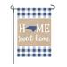 JEC Home Goods Home Sweet Home State 2-Sided 1'6 x 1 ft.Garden flag in Brown | 18 H x 12.5 W in | Wayfair GF18006-NC