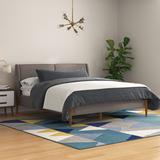 Mercury Row® Forsyth Road Low Profile Bed Wood & /Upholstered/Microfiber/Microsuede in Brown | 45 H x 83 W x 86.75 D in | Wayfair II115-0432