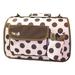 Tucker Murphy Pet™ Flynn Polka-Dot Pet Carrier Polyester in Brown/Pink | 10.5 H x 18.1 W in | Wayfair 2F4BE3F4E1C34388A7F0D898EB52E664