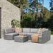 Wade Logan® Algarin 7 Piece Rattan Sectional Seating Group w/ Cushions in Brown | Outdoor Furniture | Wayfair 1DD3D110F8024AD39D4F942212A8C9AF