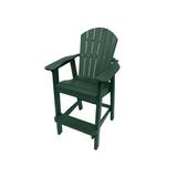 Rosecliff Heights Ansel Tall Adirondack Chair, Poly Outdoor Furniture, Stainless Steel in Green | 48 H x 30 W x 27.75 D in | Wayfair