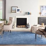 Blue/Navy 24 x 0.25 in Indoor/Outdoor Area Rug - Ebern Designs Nourison Essentials Navy/Blue Area Rug Polypropylene | 24 W x 0.25 D in | Wayfair