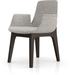 Latitude Run® Keesa 22" W Fabric Seat Waiting Room Chair w/ Wood Frame Wood/Upholstered/Fabric in Gray/Brown | 31 H x 22 W x 21 D in | Wayfair