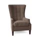 Wingback Chair - Bradington-Young Gallin 31" Wide Tufted Wingback Chair Genuine Leather/Fabric in Brown | 45.5 H x 31 W x 39.5 D in | Wayfair