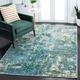 Blue 24 x 0.3 in Indoor Area Rug - 17 Stories Wambaw Abstract Green/Turquoise/Cream Area Rug | 24 W x 0.3 D in | Wayfair