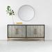 Joss & Main Meera 76" Wide Wood Sideboard Wood in Gray | 34 H x 76 W x 18 D in | Wayfair 863418AE58034FCFBDC041E9BCA275C0