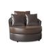 Barrel Chair - Red Barrel Studio® Isavella Swivel Barrel Chair in Brown | 38 H x 46 W x 44 D in | Wayfair A5646394EDE84F8C89DF724E0A2117D6