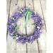 Primrue Ansuma 14-inch Artificial Lavender Silk Wreath for Your Front Door in Green/Indigo | 14 H x 14 W x 2 D in | Wayfair