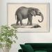 Bungalow Rose Brodtmann Young Elephant - Picture Frame Painting Print on Canvas Canvas, in Gray/Green | 30.5 H x 42.5 W x 1.5 D in | Wayfair
