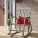 Loon Peak® Bross Outdoor Rocking Chair Wood in Gray | 40.6 H x 22.8 W x 39.4 D in | Wayfair LOON2707 27476471