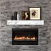 Gracie Oaks Amparo Fireplace Shelf Mantel, Wood in Brown/White | 5.5 H x 72 W x 9 D in | Wayfair 4F3C9C3F75B94DEAB8026BC184173ABD