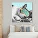 Rosdorf Park Animals Cozy Cat Cats & Kitties - Floater Frame Graphic Art Print on Canvas Metal in Blue | 40 H x 40 W x 2 D in | Wayfair