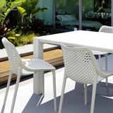 Joss & Main Asherton Square 4 - Person 39" Long Outdoor Dining Set Plastic in White | Wayfair 9EDFD3032D1A4E588146AC3E01D7C754