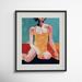 Joss & Main Vintage Swim I - Picture Frame Painting Print on Paper in Blue/Orange/Red | 25 H x 21 W x 1 D in | Wayfair