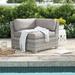 Lark Manor™ Aristidis Corner Patio Chair w/ Cushions in Gray | 29 H x 35 W x 35 D in | Wayfair ROHE6838 43173206