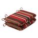 Winston Porter Indoor/Outdoor Dining Chair Cushion Polyester in Red/Brown | 16 H x 18.5 W x 15.5 D in | Wayfair 353494