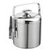 Charlton Home® Rickert 1.5 Qt. Ice Bucket w/ Tong Metal in Gray | 9 H x 9 W x 9 D in | Wayfair E30708C8B9B045C2BFB2C5EAFF08E8C3