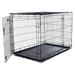 Tucker Murphy Pet™ Brianna Double Door Foldable Pet Crate Metal in White | 25 H x 23 W x 36 D in | Wayfair EBB640D1404A49498F65314B7D3C81F7