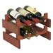 Symple Stuff Geis 6 Bottle Solid Wood Tabletop Wine Bottle Rack Wood/Solid Wood in Brown | 9.875 H x 14 W x 10.75 D in | Wayfair WR32MH