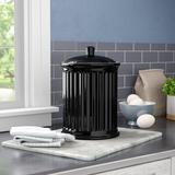 Red Barrel Studio® Simsbury Extra Large Canister Ceramic in Black | 10.75 H x 7 W x 7 D in | Wayfair RDBL4285 37995010