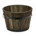 August Grove® Maresova Barrel Planter Wood in Brown | 10 H x 15 W x 15 D in | Wayfair 6DCFF87DCC47434BB74FDCA959FFC6EE