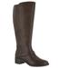 Women's Jewel Wide Calf Boots by Easy Street® in Brown (Size 9 M)