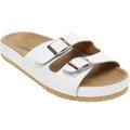 Wide Width Women's The Maxi Slip On Footbed Sandal by Comfortview in White (Size 8 W)