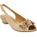 Extra Wide Width Women's The Rider Slingback by Comfortview in Gold (Size 7 WW)