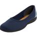 Extra Wide Width Women's The Lyra Slip On Flat by Comfortview in Navy (Size 8 1/2 WW)